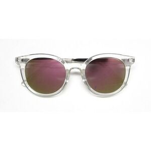 Oscar by Oscar de la Renta Sunglasses Clear Frame Pink Green Mirrored Lenses NEW